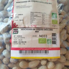cacahuete bio grillée sallée sans coque 500G