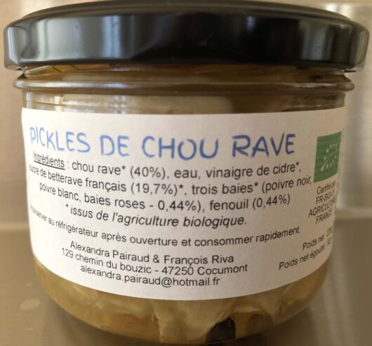 Pickles chou rave - AB - 225g