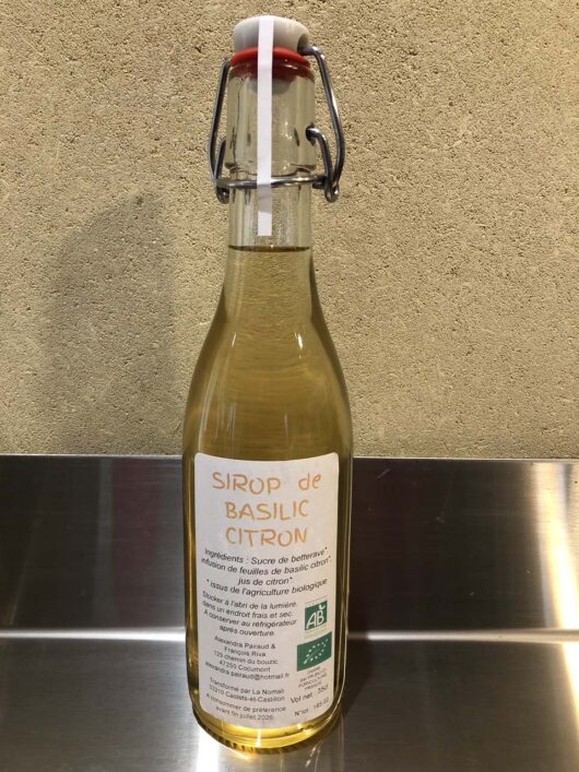 Sirop de basilic citron - AB - 35cl