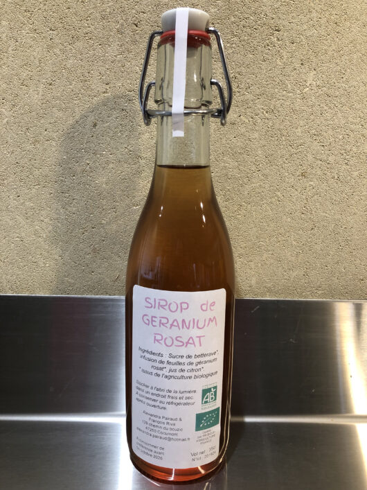 Sirop de géranium rosat - AB - 35cl