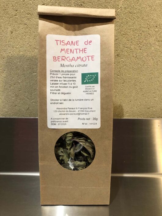 Tisane Menthe bergamote - AB - 20g